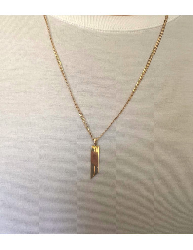 Colgante Pareja Placa en Oro 18k