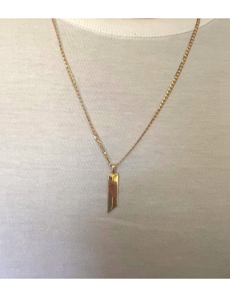 Colgante Pareja Placa en Oro 18k