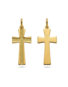 Cruz de oro maciza de 18k