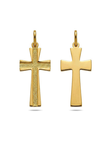 Cruz de oro maciza de 18k