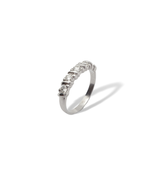 Anillo Cinquillo de Diamantes en Oro...