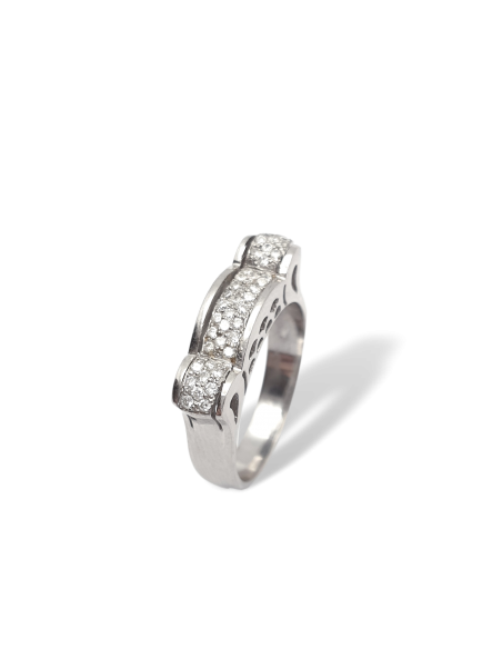 Anillo de Oro Blanco 18k con Diamantes Mini Mouse