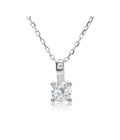 Colgante en Oro Blanco 18k con...