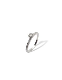Anillo de Oro Blanco 18k...
