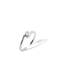 Anillo de Oro Blanco 18k...