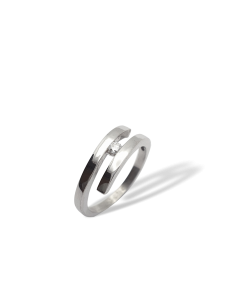 Anillo de Oro Blanco 18k...
