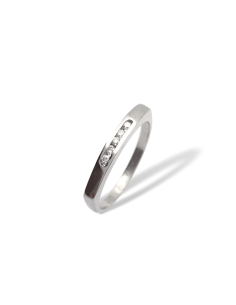 Anillo de Oro Blanco 18k...
