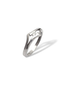 Anillo de Oro Blanco 18k...