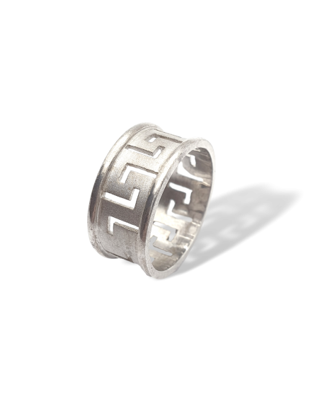 Anillo Greca de Plata Calado