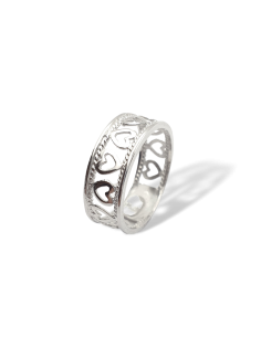 Anillo de Plata con Corazones