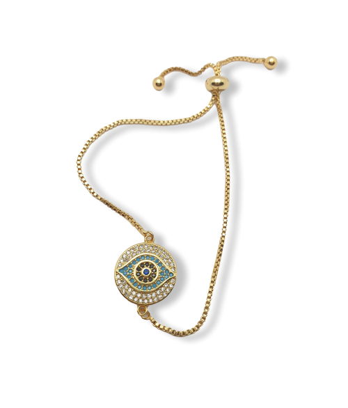 Pulsera Ojo Turco Ajustable en Acero