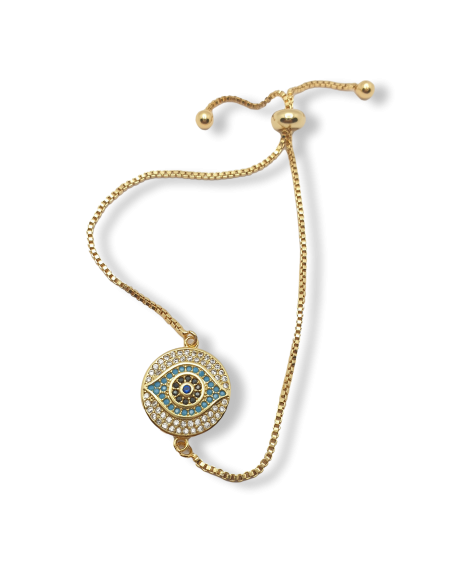 Pulsera Ojo Turco Ajustable en Acero