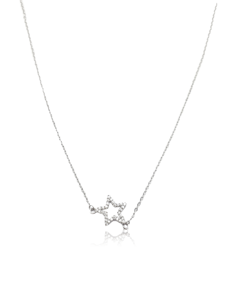 Colgante de Plata Estrella con Circonitas