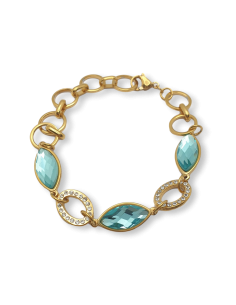 Pulsera Agua Marina de Acero
