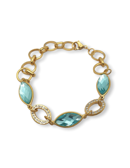 Pulsera Agua Marina de Acero