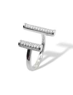 Anillo de Plata con Barras...