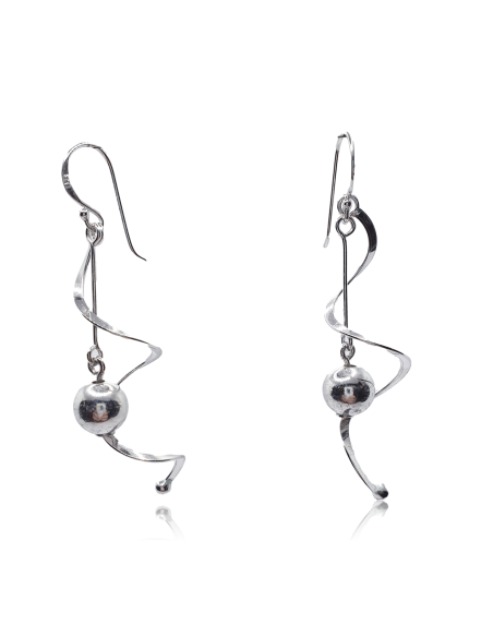 Pendientes de Plata Espiral