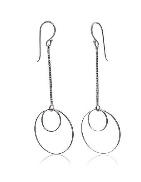Pendientes Aros Colgantes en Plata