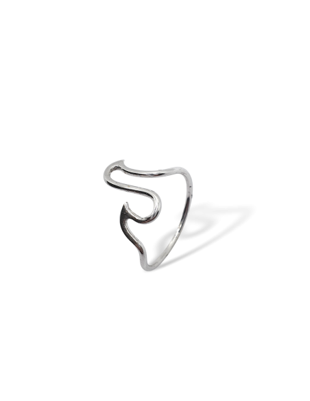 Anillo Ola de Mar en Plata