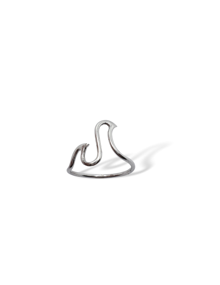 Anillo Ola de Mar en Plata